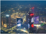 航拍浙江上虞夜景：璀璨光影尽显“青春气质”